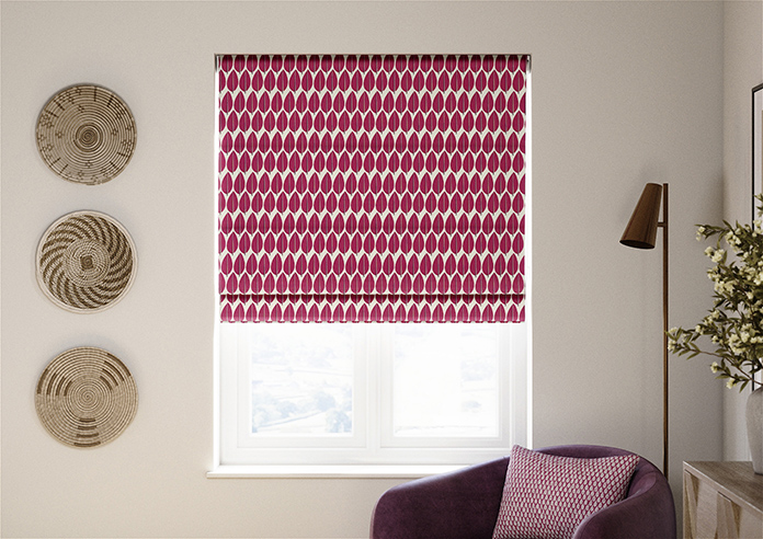 Lazza, Cerise - Roman Blind - Image 3